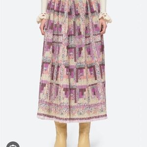 Sea New York Naya print pleated skirt NWT xs